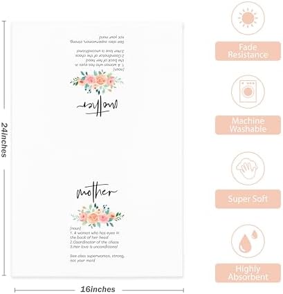 Mother Kitchen Towels Dish Cloths for Farmhouse Kitchen Bathroom 16x24 Inches