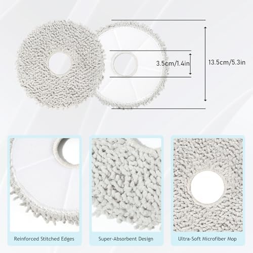 DianSung Mop Cloths with Replacement Holder for Dreame Robot Vacuums