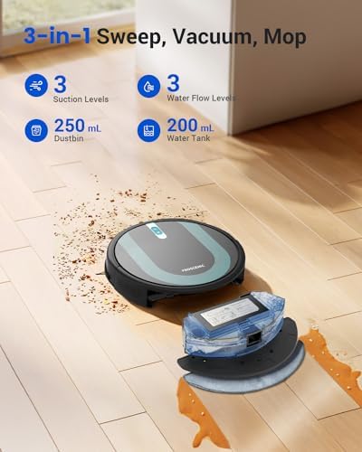Proscenic 850T WiFi Robot Vacuum and Mop with Gyro Navigation