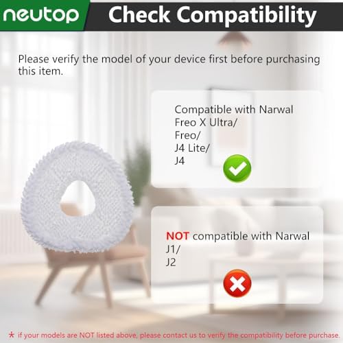 Neutop Mop Pads for Narwal Freo X Ultra 6 Pack Replacement
