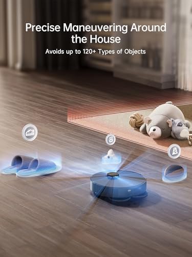 DREAME X40 Ultra Robotic Vacuum with Removable Mop and Liftable Brushes