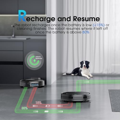 SHELIKI Robot Vacuum and Mop 2-in-1 Cleaner