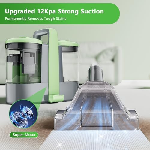 Carpet Cleaner Machine with 18Kpa Suction and 500W Power