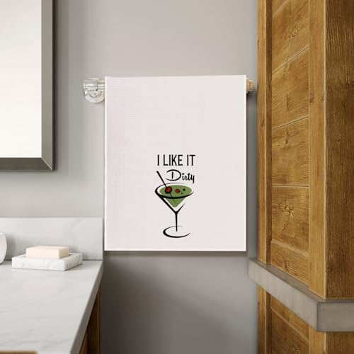 Dirty Martini Gifts - Funny Kitchen Towel with Cocktail Print
