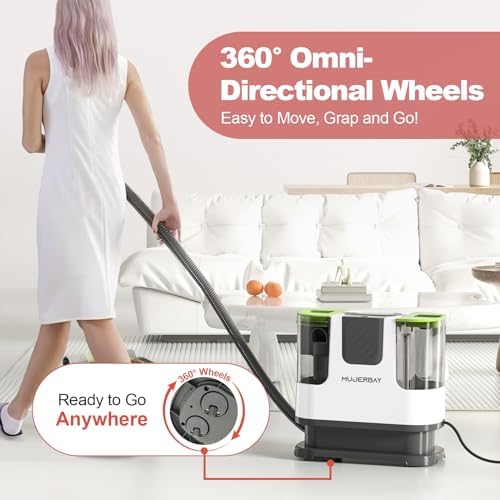 MUJERBAY Upholstery Carpet Cleaner 12Kpa Portable