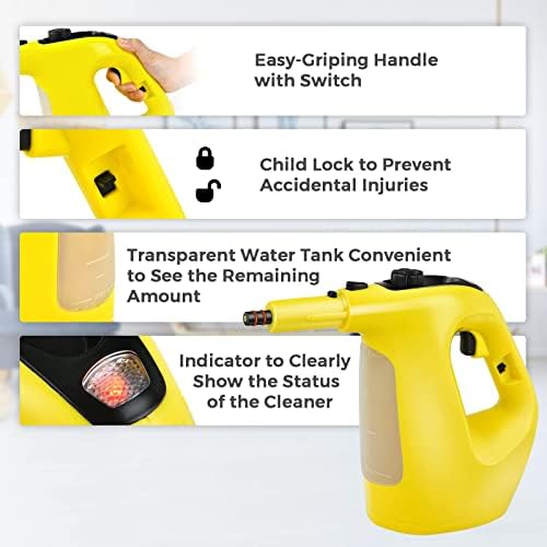 Goplus Multipurpose Handheld Steam Cleaner with 17 Accessories