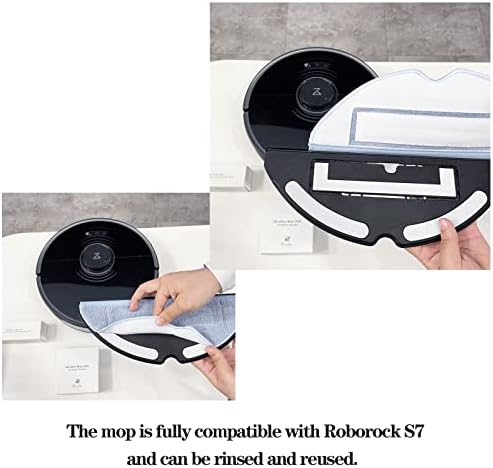4 Pcs Microfiber Mop Pads for Roborock S7 Series