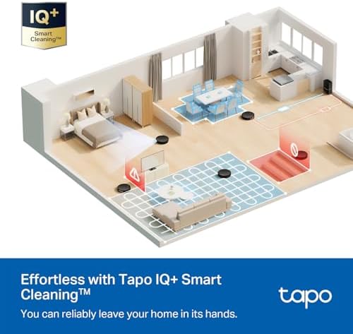 Tapo Ultra-Slim LiDAR Robot Vacuum and Mop with Self-Emptying Dock