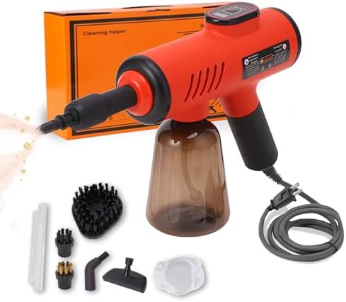 Handheld Pressurized Steam Cleaner with 600ml Tank and 7 Accessories