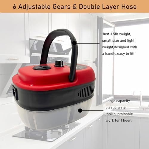 INTSUPERMAI High Temp Steam Cleaner with 3 Brush Heads