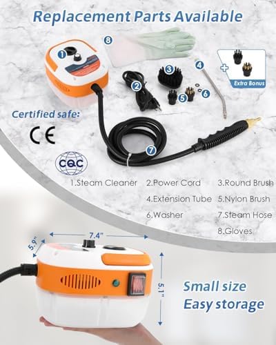 2500W Handheld Steam Cleaner for Home and Car Cleaning