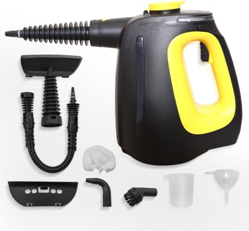 Yardeen 1350W Pressurized Handheld Steam Cleaner with 10-Piece Accessory Set