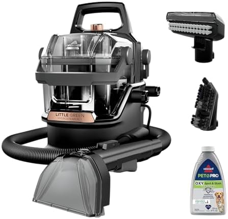 Bissell Little Green HydroSteam Carpet Cleaner with Pet Pro Oxy Spot Eliminator