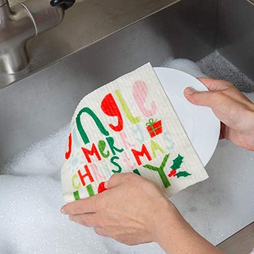 DII Swedish Dishcloths 3 Piece Set Jingle