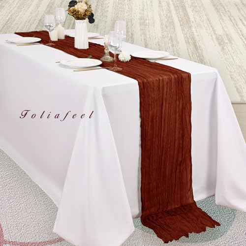12 Pack Terracotta Cheesecloth Table Runner 10FT
