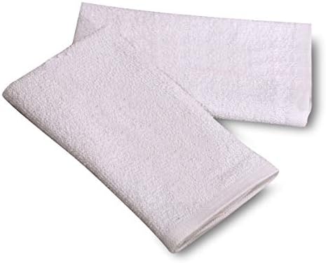 GOLD TEXTILES 60 PC White Cotton Blend Bar Mop Towels
