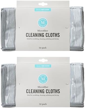 Martha Stewart Microfiber Cleaning Cloths 11 Inches 24 Count