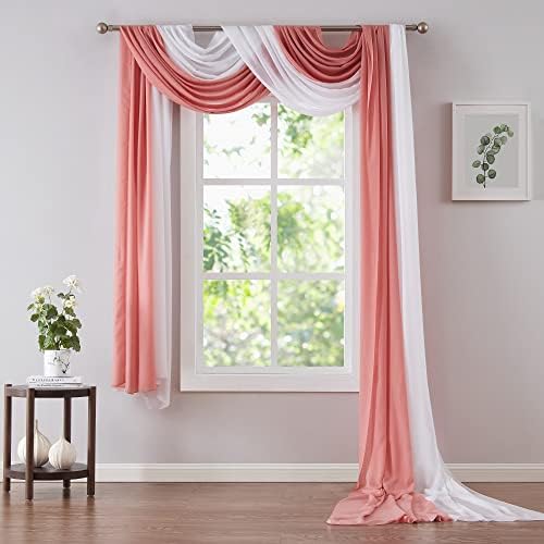 Dusty Rose Chiffon Fabric 35x192 Inch Table Runner 1