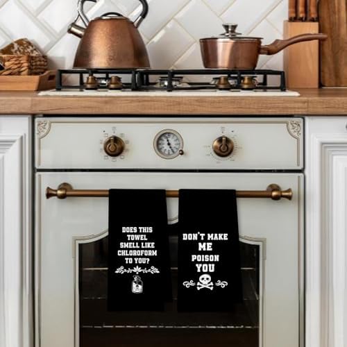 Funny Kitchen Towels Set of 2 with Sarcastic Quotes