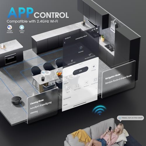 SHELIKI Robot Vacuum and Mop 2-in-1 Cleaner