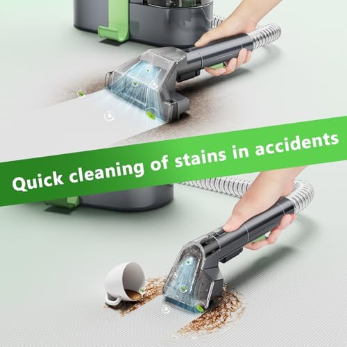 Carpet Cleaner Machine with 18Kpa Suction and 500W Power