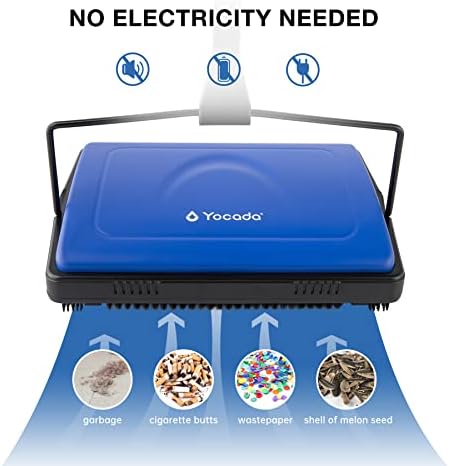 Yocada Carpet Sweeper for Home Office Low Carpets Rugs Pet Hair Cleaning