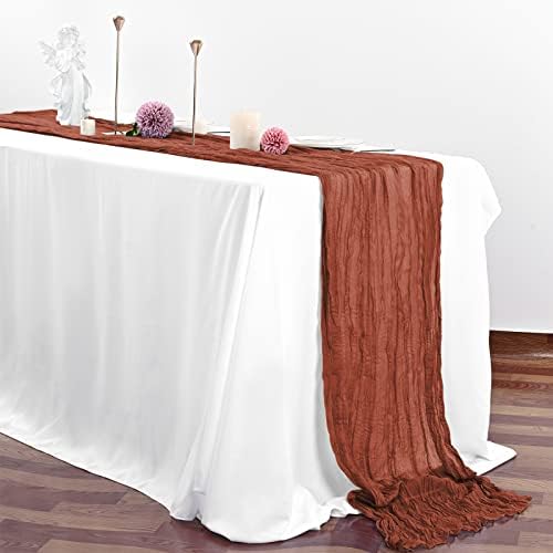 10 Pcs Terracotta Cheesecloth Table Runners 10FT Boho Decor