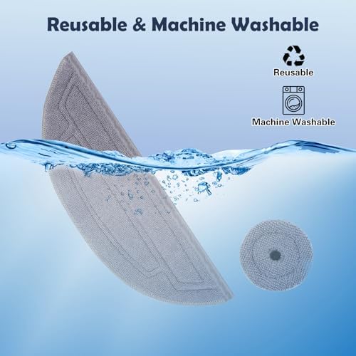 VIEWALL 4 Pack Mop Cloths Compatible with Roborock S8 Max Ultra