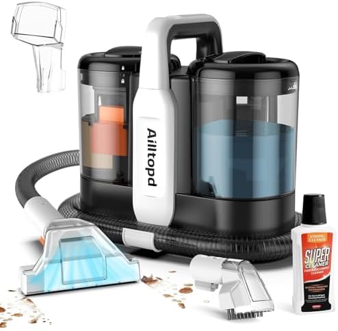 Ailltopd Portable Carpet Spot Cleaner with Dual Brush Heads