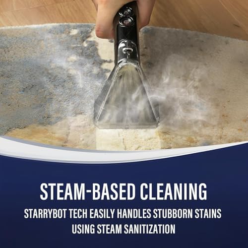 Starrybot Carpet Upholstery Cleaner with Steam and Suction