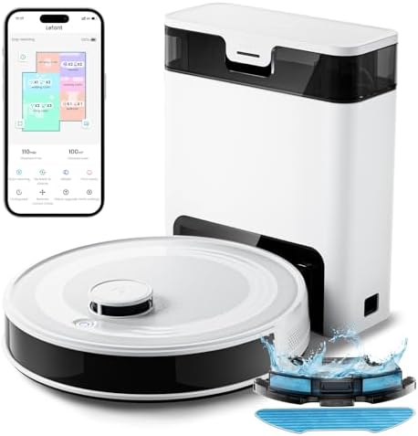Lefant Robot Vacuum Mop Combo with Self-Emptying