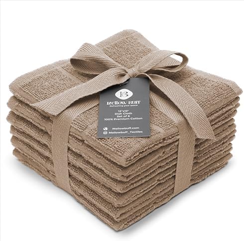 Mellow Buff 100 Cotton Dish Cloths 6 Pack
