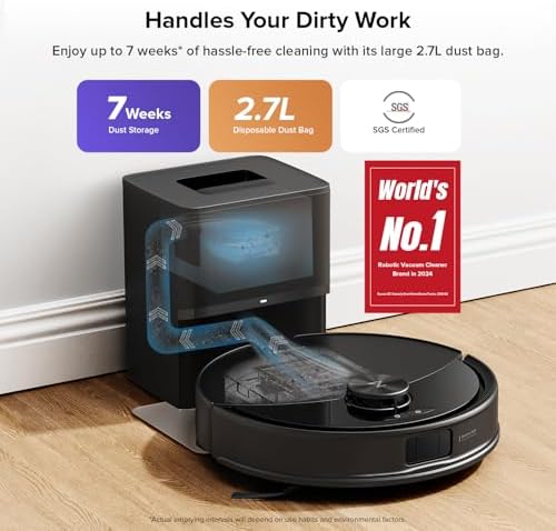 Roborock Q10 S5 Robotic Vacuum and Mop with Self-Emptying