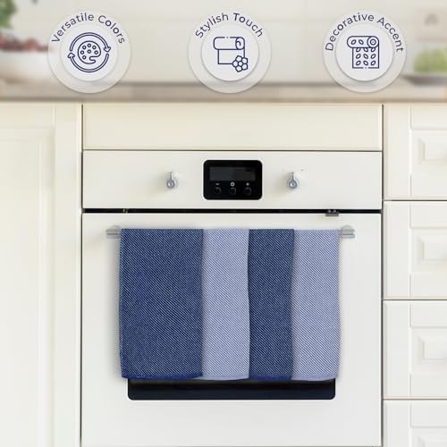 Ossano Kitchen Towels - Soft 100 Cotton Set of 4