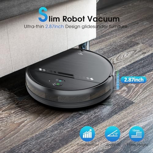 SHELIKI Robot Vacuum and Mop 2-in-1 Cleaner