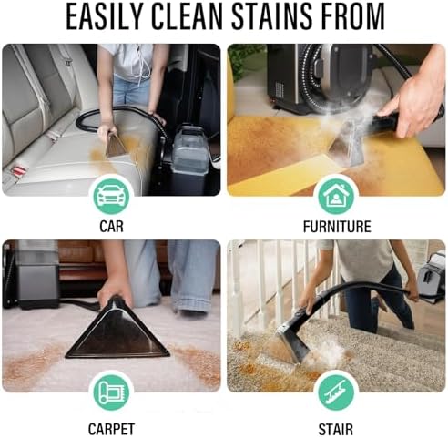Starrybot Carpet Upholstery Cleaner with Steam and Suction