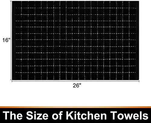 Mordimy 100 Cotton Dish Towels 16x26 4 Pack Black