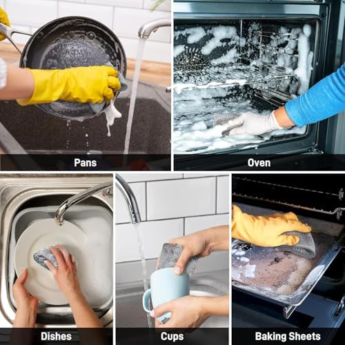 Multipurpose Wire Dish Rags 5PCS Reusable Kitchen Cleaner