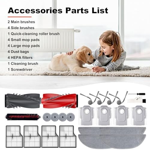 25 Pack Replacement Parts for Roborock Saros 10 G30 Sweeper