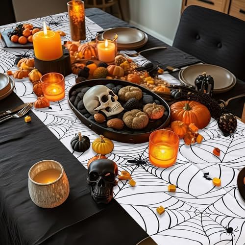 6 Pcs Halloween Table Runner Spider Web Decoration