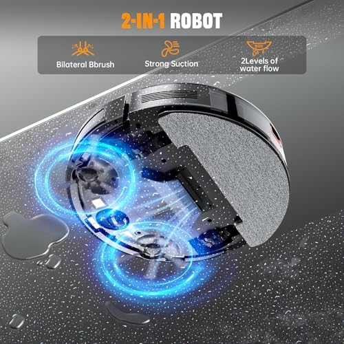 T8S Robot Vacuum and Mop Combo 2 in 1 with 3200Pa Suction