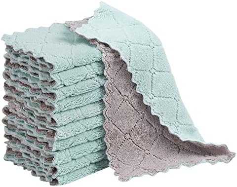 10 Pack Super Absorbent Dish Cloths Nonstick Reusable Kitchen Towels