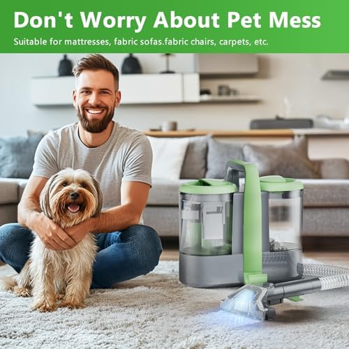 Carpet Cleaner Machine with 18Kpa Suction and 500W Power
