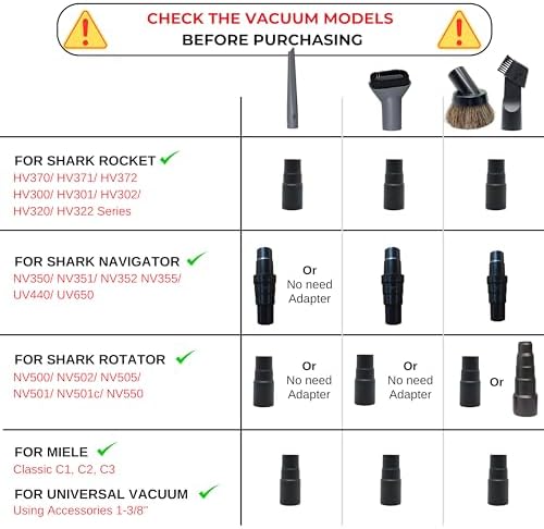 ENUKYCOM Vacuum Attachments for Shark Miele Cleaners