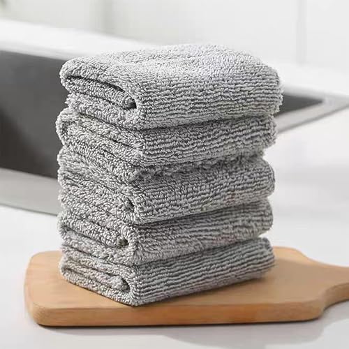 20 Pack Reusable Dish Cloths Soft Coral Fleece Nonstick Microfiber