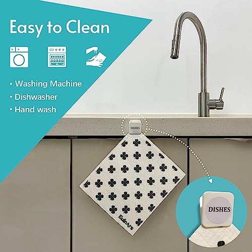 Eulnars Reusable Paper Towels 8-Pack with Clips