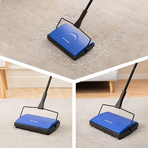 Yocada Carpet Sweeper for Home Office Low Carpets Rugs Pet Hair Cleaning