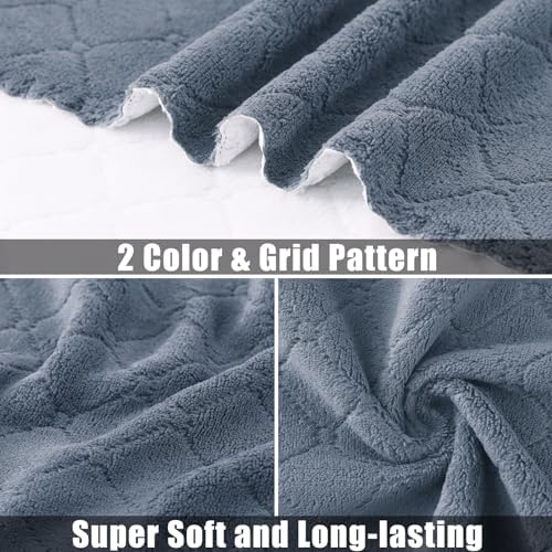 Mordimy 12-Pack Kitchen Cloths Dish Towels 10x10 Dark Grey White