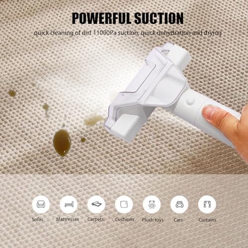 11Kpa Powerful Suction Carpet Cleaner Machine with 2 Brushes and Large Tank
