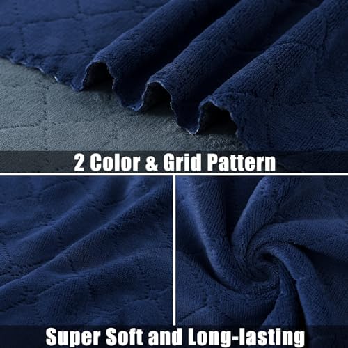Mordimy 24 Pack Dish Towels 10x10 Dark Grey Navy Blue
